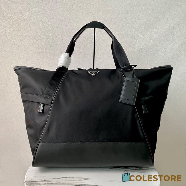 Colestore Prada Re-Nylon and leather duffel bag Black 44.5 x 40 x 42 cm - 1