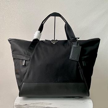 Colestore Prada Re-Nylon and leather duffel bag Black 44.5 x 40 x 42 cm