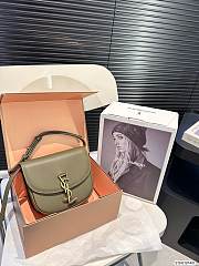 Colestore Saint Laurent YSL Kaia Small Satchel Leather Green Olive 18 x 16 cm - 1