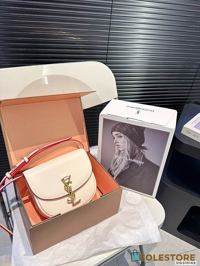 Colestore Saint Laurent YSL Kaia Small Satchel Leather White 18 x 16 cm - 1