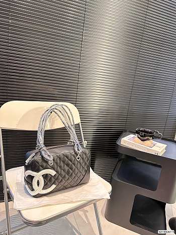Colestore Chanel Cambon Bowling Bag Black 28 x 16 cm