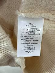 Colestore Dior Macrocannage Zipped Cardigan White Wool And Cashmere-Blend Knit White - 5