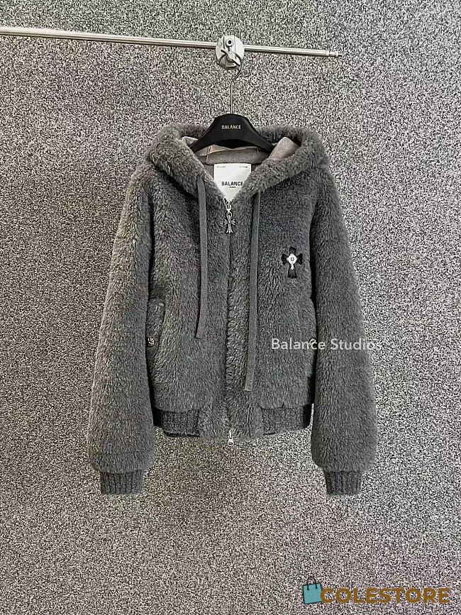 Colestore Balance Studio Fur Coat Grey - 1