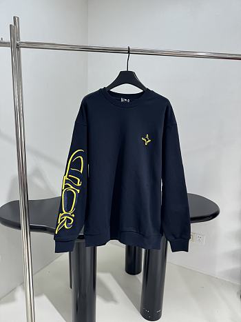 Colestpre Dior And Lewis Hamilton Sweatshirt Navy Blue Cotton Fleece