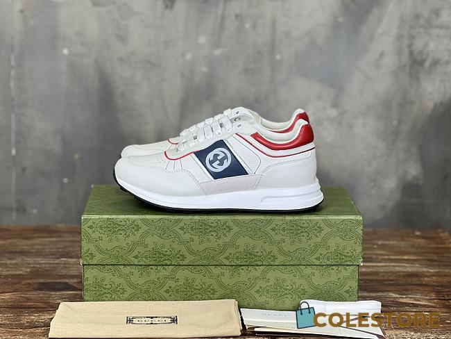 Colestore Gucci Blue Logo White Sneaker  - 1