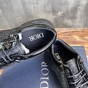 Colestore Dior Combat Derby Shoe Black Polished Calfskin and Dior Oblique Jacquard - 6