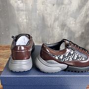 Colestore Dior Combat Derby Shoe Brown Polished Calfskin and Dior Oblique Jacquard - 3