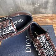 Colestore Dior Combat Derby Shoe Brown Polished Calfskin and Dior Oblique Jacquard - 4