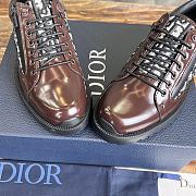 Colestore Dior Combat Derby Shoe Brown Polished Calfskin and Dior Oblique Jacquard - 6