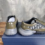 Colestore Dior Combat Derby Shoe Green Olive Polished Calfskin and Dior Oblique Jacquard - 4