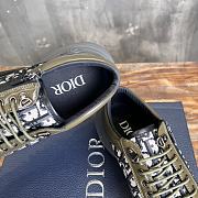 Colestore Dior Combat Derby Shoe Green Olive Polished Calfskin and Dior Oblique Jacquard - 5