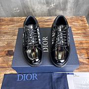 Colestore Dior Combat Derby Shoe Black Polished Calfskin and White Dior Oblique Jacquard - 4
