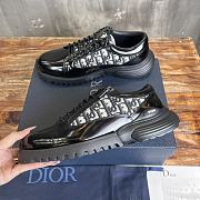 Colestore Dior Combat Derby Shoe Black Polished Calfskin and White Dior Oblique Jacquard - 2