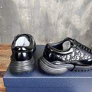 Colestore Dior Combat Derby Shoe Black Polished Calfskin and White Dior Oblique Jacquard - 3