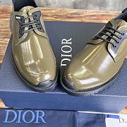 Colestore Dior Combat Derby Shoe Green Olive Polished Calfskin  - 3