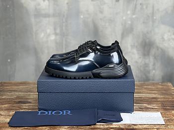 Colestore Dior Combat Derby Shoe Blue Polished Calfskin 