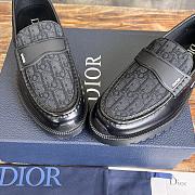 Colestore Dior Shoe Full Black Polished Calfskin Dior Oblique Jacquard Loafer - 2