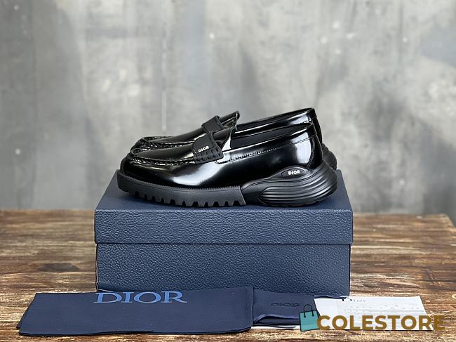 Colestore Dior Shoe Black Polished Calfskin Loafer - 1