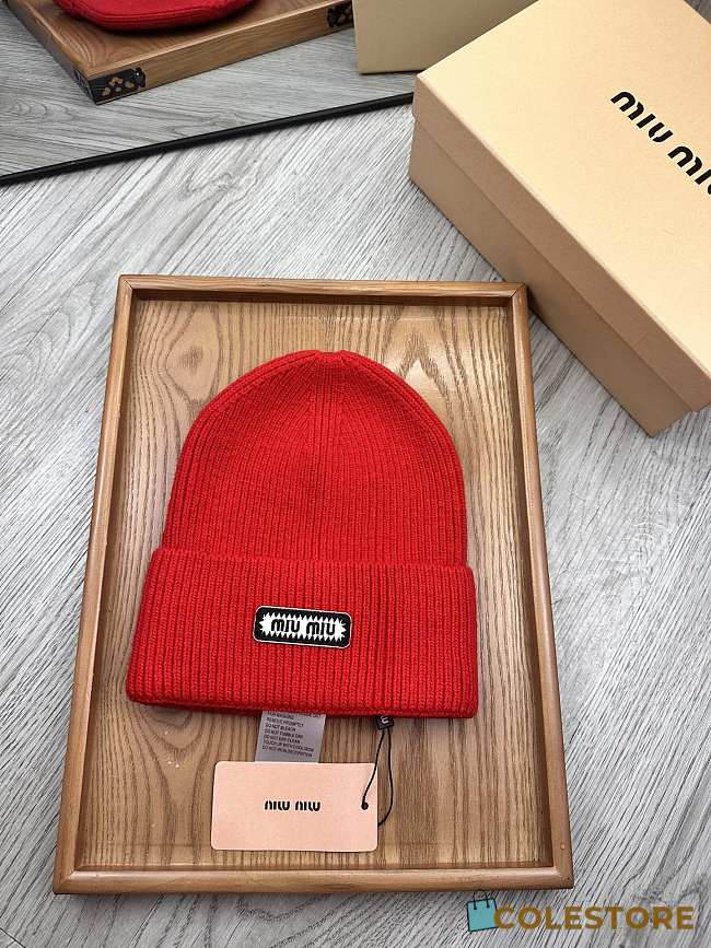 Colestore Miu Miu Beanie Red  - 1
