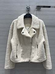 Colestore Brunello Cucinelli Goat Fur Biker Jacket White  - 1