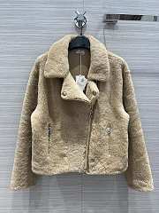 Colestore Brunello Cucinelli Goat Fur Biker Jacket Brown  - 1
