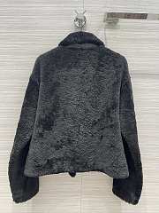 Colestore Brunello Cucinelli Goat Fur Biker Jacket Black - 6