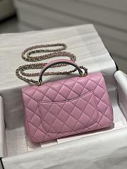 Colestore Chanel 23P Flap Bag Top Handle Pink And Green 20 x 9 x 13 cm - 3