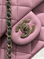 Colestore Chanel 23P Flap Bag Top Handle Pink And Green 20 x 9 x 13 cm - 4