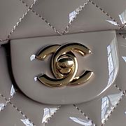 Colestore Chanel 24K Flap Bag Mini Handle Shiny Leather Grey 20 cm - 6