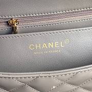 Colestore Chanel 24K Flap Bag Mini Handle Shiny Leather Grey 20 cm - 5