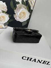 Colestore Chanel Mini Flap Bag Handle Shiny Leather Black 20 x 12 x 6 cm  - 6