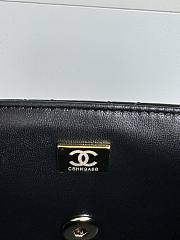 Colestore Chanel Mini Flap Bag Handle Shiny Leather Black 20 x 12 x 6 cm  - 5