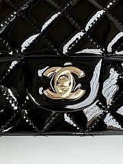 Colestore Chanel Mini Flap Bag Handle Shiny Leather Black 20 x 12 x 6 cm  - 3