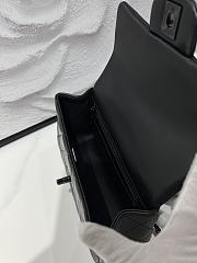 Colestore Chanel 24A Flap Bag Mini Handle Full Black 20 x 12 x 6 cm  - 5
