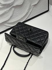 Colestore Chanel 24A Flap Bag Mini Handle Full Black 20 x 12 x 6 cm  - 3