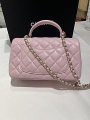 Colestore Chanel Mini Flap Handle Baby Pink 20 x 13 x 9 cm - 5