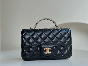 Colestore Chanel Flap Bag Handle Black 20 x 13 x 9 cm