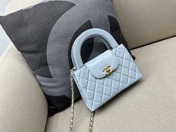 Colestore Chanel Kelly Hanlde Mini Bag Baby Blue 13 x 19 x 7cm 