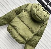 Colestore Celine Cropped Triomphe Down Jacket In Lightweight Nylon Green - 2
