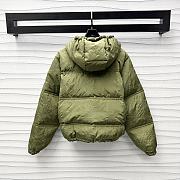 Colestore Celine Cropped Triomphe Down Jacket In Lightweight Nylon Green - 3