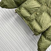 Colestore Celine Cropped Triomphe Down Jacket In Lightweight Nylon Green - 5