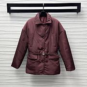 Colestore Gucci Belted appliquéd padded gabardine jacket - 2