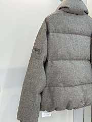Colestore Brunello Cucinelli quilted hooded down jacket Grey  - 3