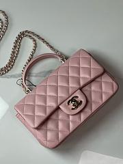 Colestore Chanel Flap Bag Top Handle Pink 20cm - 1