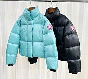 Colestore Canada Goose Cropped Puffer Blue  - 1