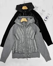 Colestore Moncler Padded Wool Zip-up Hoodie Grey  - 1