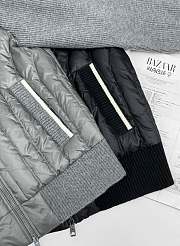Colestore Moncler Padded Wool Zip-up Hoodie Grey  - 5