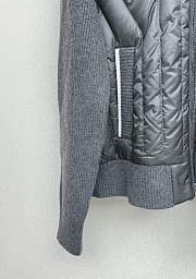 Colestore Moncler Padded Wool Zip-up Hoodie Grey  - 3