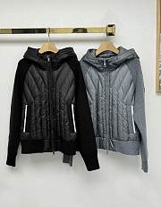 Colestore Moncler Padded Wool Zip-up Hoodie Grey  - 2