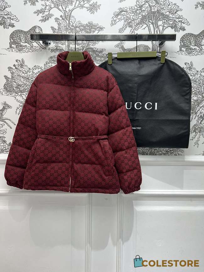 Colestore Gucci Puffed Coat Red CC Logo  - 1